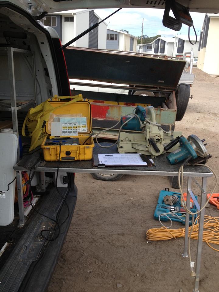 Technician preparing a digital compliance report